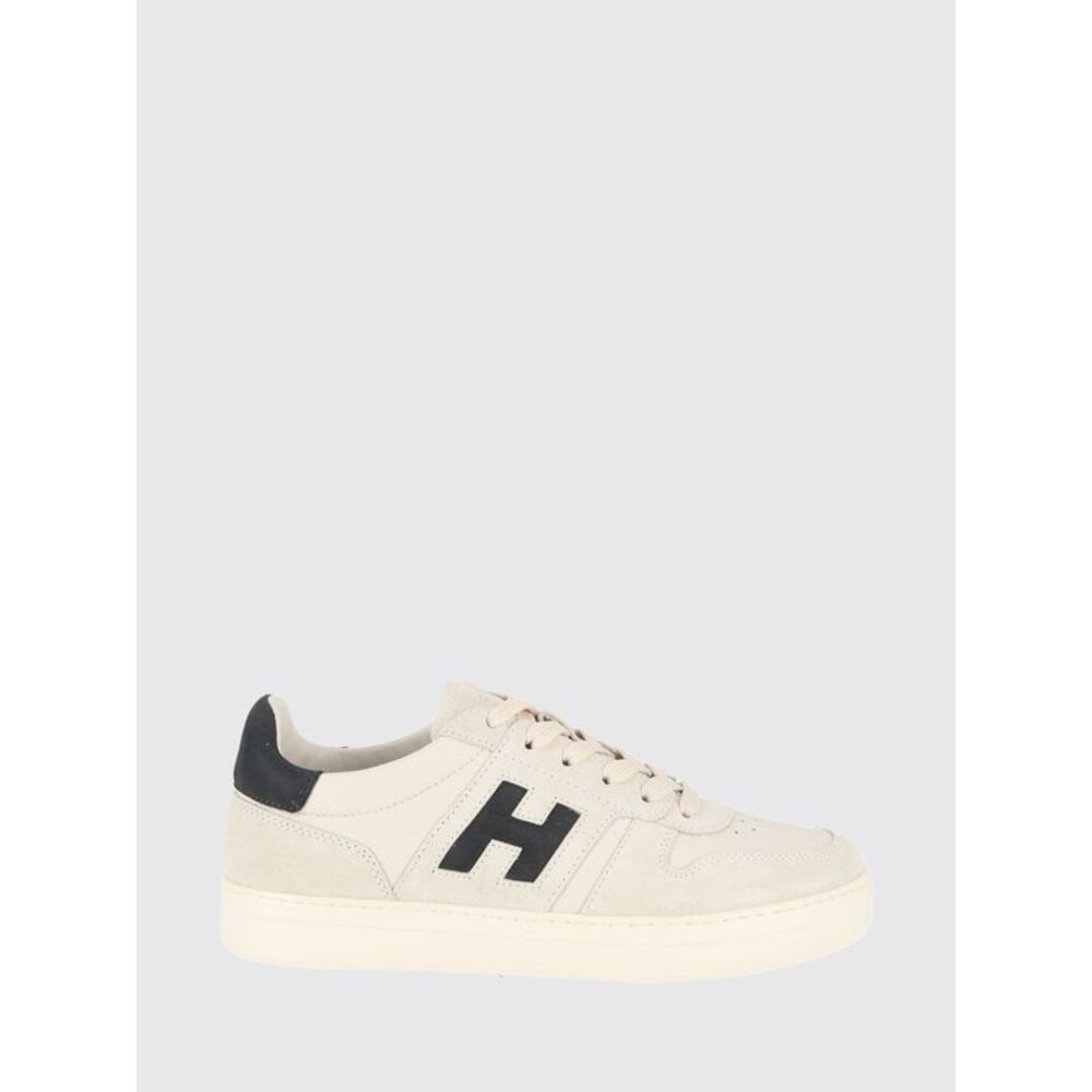 Hogan Men H668 Leather Trainers Hogan With Side H Logo And Perforated Toe